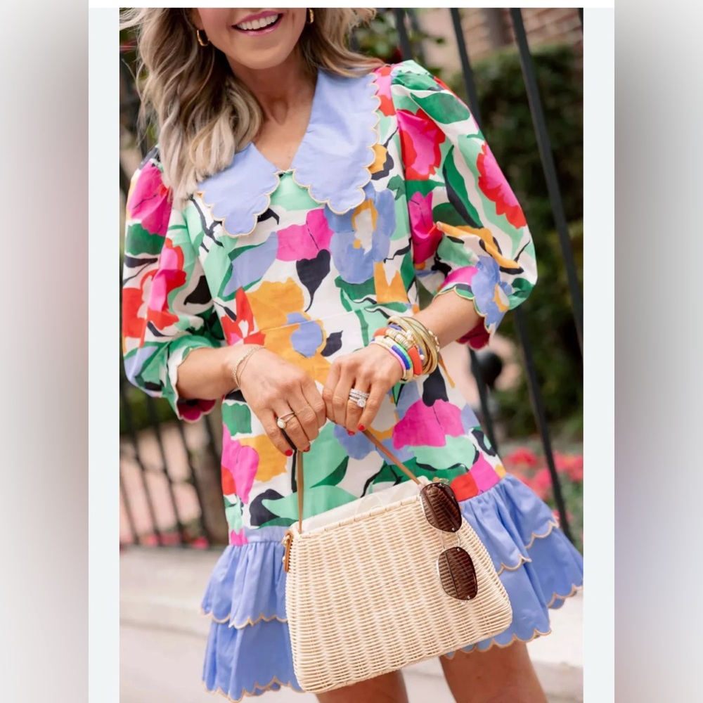 Colorful Floral Betty Mini Dress